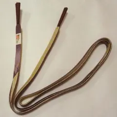 牡丹鼠色のぼかしに金糸　平組　帯締め（礼装向け）