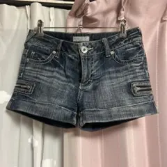 Y2k ダークデニムショートパンツ