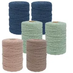 さゆりん様専用 マクラメ糸 マクラメ ロープ 200m 3mm幅 6個組