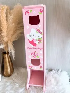 HELLO KITTY 薔薇キティ トイレットペーパーストッカー 木製 レトロのサムネイル
