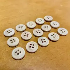 wood buttons ×15