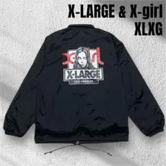 極美品 XLARGE XGIRL 限定ロゴコーチジャケット 黒 ナイロンブルゾン