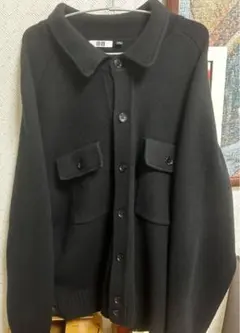 UNIQLO ラムニットジャケット　BLACK XL 172cm着用