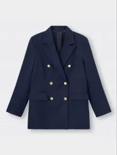 GU ダブルブレストブレザー ネイビー Mサイズ