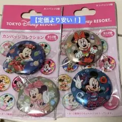 【お値下げ】ディズニーランド　パルパルーザ　ミニーマウス　カンバッジ　4個セット