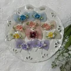 梅雨 紫陽花&帽子 ペットトリミングリボン チョーカー 10本セット