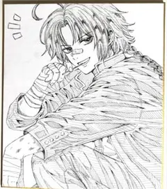 み*ー様 神威(銀八先生ver.）銀魂　手描き アナログ イラスト ファンアート