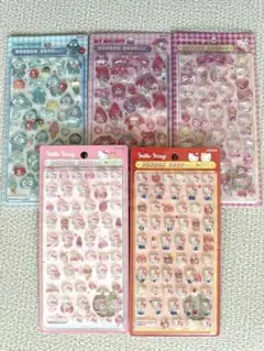 [正規品][サンリオ]ボンボンドロップシール３枚　ボンボンドロップシールミニ２枚