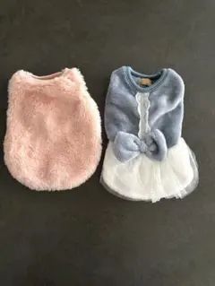 犬服セット ピンク ブルー SS
