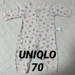 UNIQLO ベビー ロンパース 花柄 70