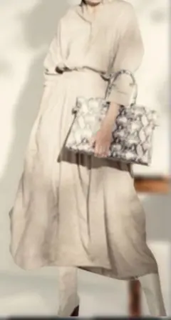 ミラオーウェンセットアップ風 ドッキング 切替 シャツワンピース