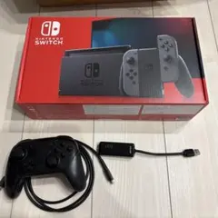 NintendoSwitchプロコン、有線アダプター付き