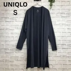 ユニクロ レディース  グレーロングカーディガン 薄手 Sサイズ　羽織