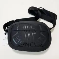 MONCLER 総柄ロゴ ショルダーバッグ ボディバッグブラック 正規品 