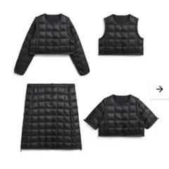 タイオンTAION EXTRA★ ダウンセット&専用フ―ド付き!★新品!★黒XL