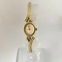 稼働SEIKO ノイエ 1F21-5B70ゴールド アナログ腕時計 オシャレ上品