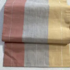 ☆高級☆日本製☆麻帯☆絣ティファニーブルー☆袋半幅帯☆着物や浴衣に