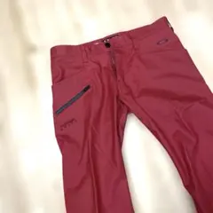 メンズL　オークリーゴルフパンツ　レッド　ハイドロリックス　美品