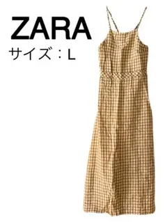 ZARA チェックキャミワンピ