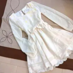 未使用★LIZ LISA★花柄刺繍長袖ミニワンピース