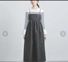 ユナイテッドアローズ　Pタフタ キャミソール ワンピース　ブラック36サイズ