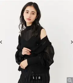 rienda パフスリーブクリアボタンKnit CDのサムネイル