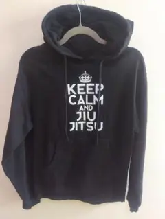 KEEP CALM AND JIU JITSU パーカー 黒 ブラック S