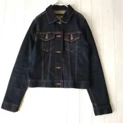 美品 レディース ユニクロ デニムジャケット M 濃紺 Gジャン
