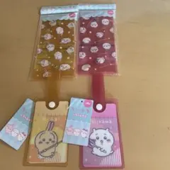 ちいかわ　ボタン付きロングクリアケース　トラベルタグ　4個セット　うさぎ　セリア