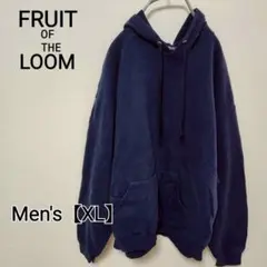 z4【FRUIT OF THE LOOM】パーカー（メンズXL）ネイビー