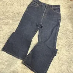 GU フレアデニム　フレアジーンズ　L インディゴ