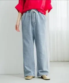 studio CLIP　ひんやりイージーストレートデニム　スタディオクリップ