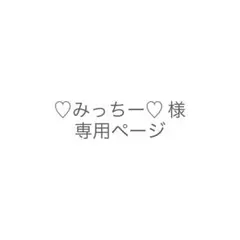 ♡みっちー♡様 専用ページ