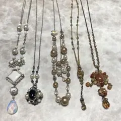 ハンドメイドネックレス5点セット1
