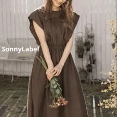 【wa6】Sonny Label リネン混ギャザーワンピース フレアワンピースのサムネイル