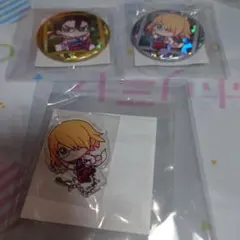 Dr.STONE 福くじ ホログラム缶バッジ　銀狼　金狼　アクリルキーホルダー