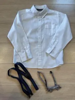 キッズ フォーマル セット　シャツ サスペンダー 蝶ネクタイ