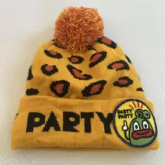 ポンポン付きニット帽 PARTY 52-54cm