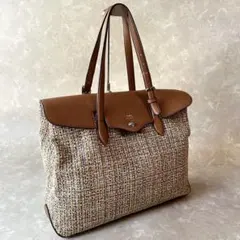 極美品☆Faro／BEAMS F別注 フラップ トートバッグ A4/B4収納可能