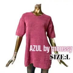 ⭐️A321⭐️ AZUL ♥ オルテガ チマヨコットン ブリーチ風 Vネック T