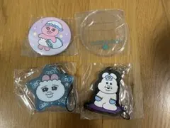 おぱんちゅうさぎ缶バッジ・キーホルダー、んぽちゃむキーホルダー