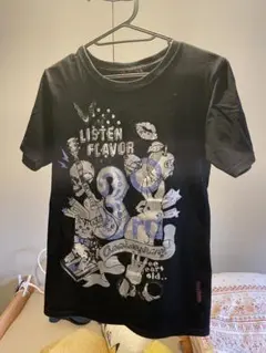 LISTEN FLAVOR Tシャツ ブラックのサムネイル