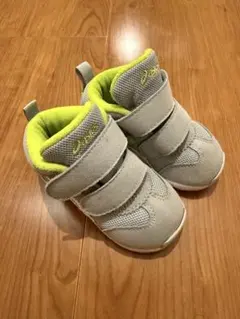 asics スクスクベビーシューズ 14cm グレー/ライム