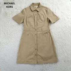MICHAEL KORS　マイケルコース　ショートシャツワンピース　ベージュLのサムネイル