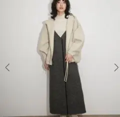 ADAM ET ROPE サステナブル フーディージップブルゾン