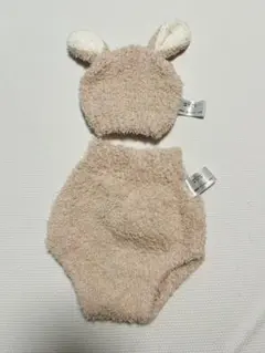 ウサギ耳付きふわふわコスチューム ニューボーンフォト衣装