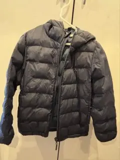 ユニクロ★キッズ 子供 ダウン フード付き ネイビー 130サイズ