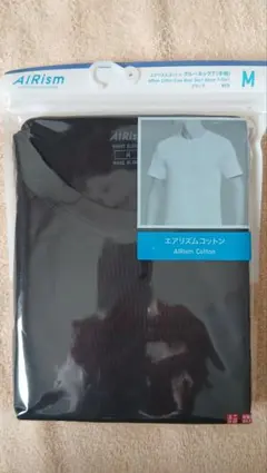 UNIQLOユニクロ エアリズムコットンクルーネックT(半袖)Mサイズ ブラック
