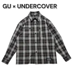 GU UNDERCOVER ジップ ポケット シャツ チェック オンブレ