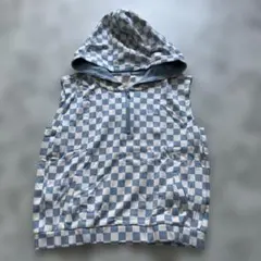 GAP KIDS チェック柄フード付きパーカー XXL